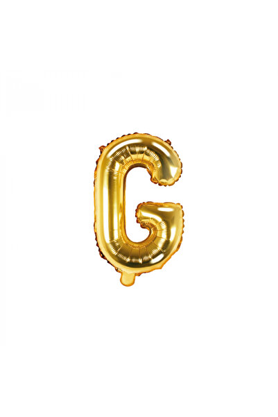 Partydeco Foil Balloon Letter G Gold, 35 cm