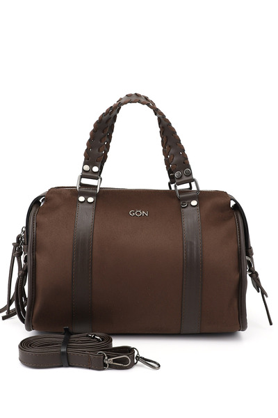 GÖNDERİ(R) Women's Brown Suede Brown Hand and Shoulder Bag