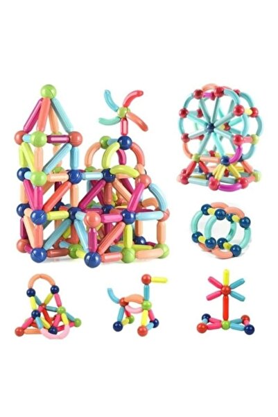 OEM Magnetic Sticks 100-Piece Educational Construction Set – Magnetic Balls & Sticks, Kids 3+, Multico