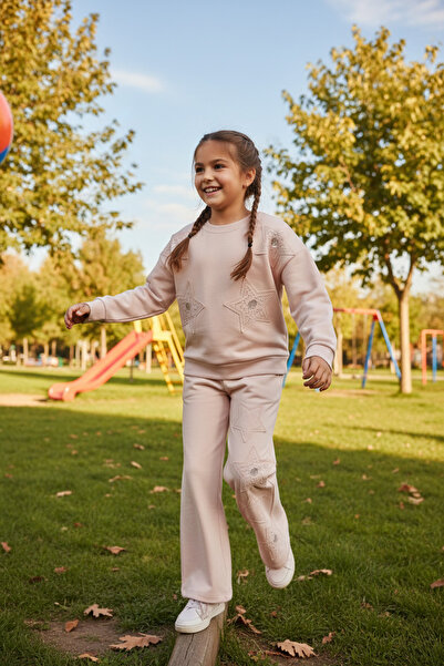 Fulla Moda Star Embroidered 2-Piece Girl's Set