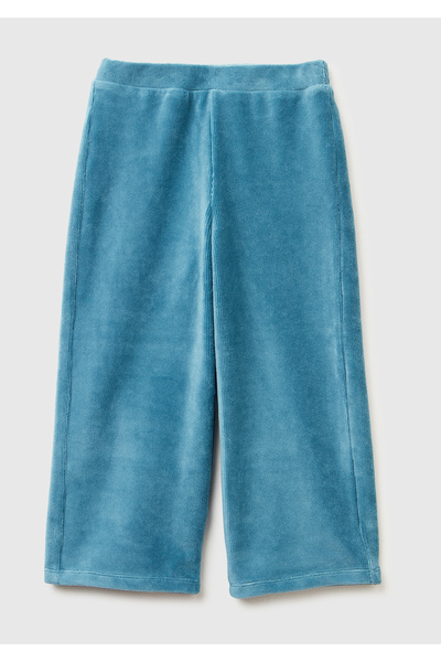 United Colors of Benetton Детски панталони за момичета в цвят петролно синьо ...