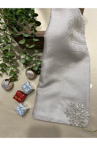 MİNELEŞARP34 Mineleşarp Ethnic Pattern Cream Color Monogram Jacquard Shawl