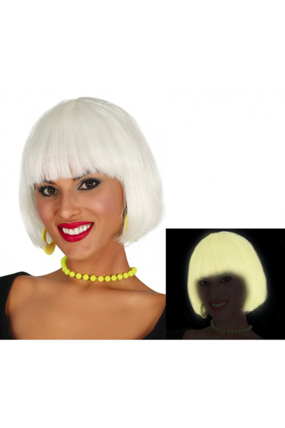 Fiestas Guirca Perucă Bob Fluorescentă