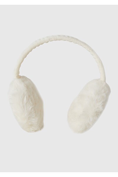 United Colors of Benetton Girl's Ecru Rubber Printed Microfiber Plush Headphones