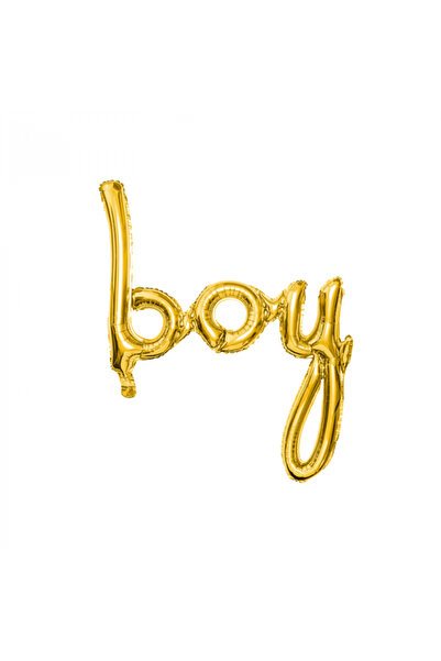 Partydeco Foil Balloon Boy, Gold - 74 cm