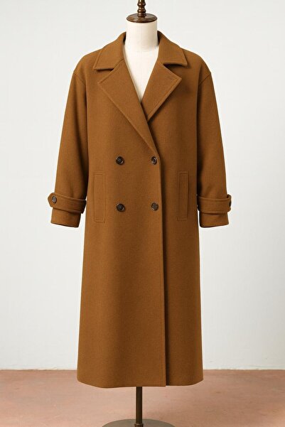 Meşe Moda Women's Oversized Cashmere Long Coat