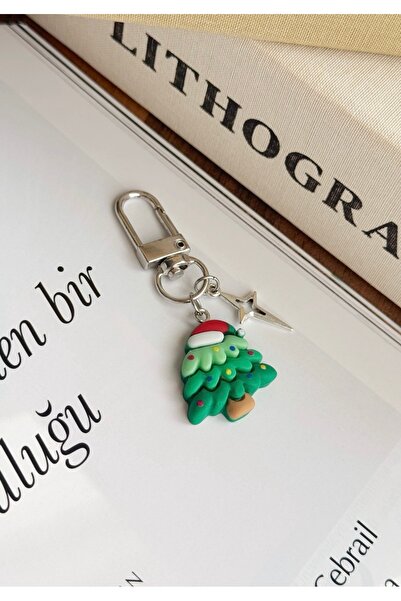 WhimsyWhite سلسلة مفاتيح على شكل بيت خبز الزنجبيل لعيد الميلاد - سلسلة مفاتيح...