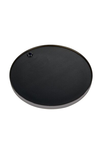 Metpoint Silver 3-Piece 24X24 Serving Tray with Round Mirror for Coffee and Tea (Multi-Purpose)