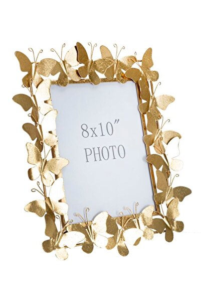 Mauro Ferretti Butterfly Glam Photo Frame 35x15x38 cm, inner 20x25 cm, Gold
