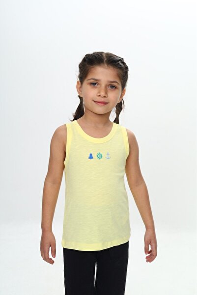 Toontoy Unisex Children's Printed Crew Neck Basic Undershirt