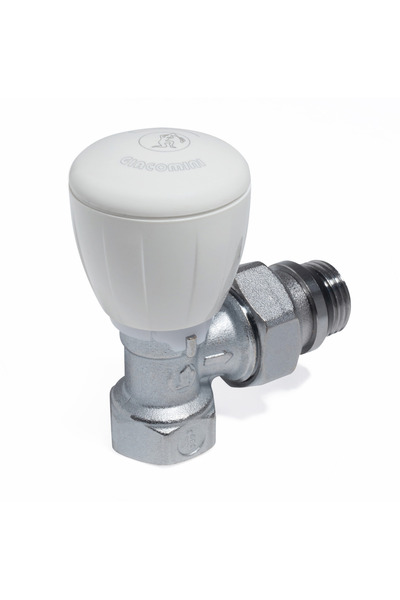 GIACOMINI Robinet R421X035, unghiular, micrometric, cu opțiune termostatică, alamă 1” x 1” 1 inch