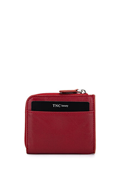 Tamer Tanca Women's Genuine Leather Claret Red Card Holder
