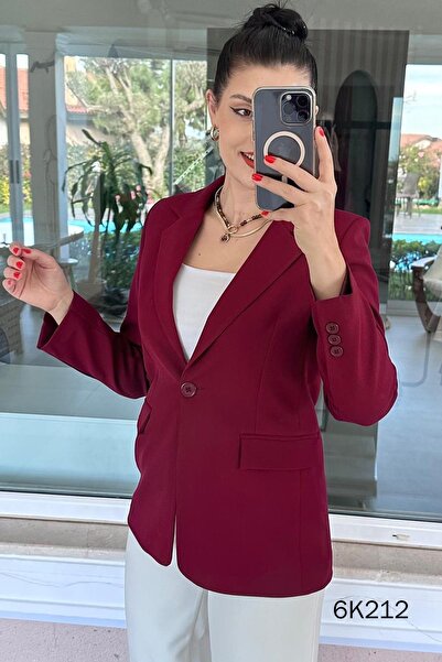 İnce Topuk Double Crepe Blazer Jacket 6K212