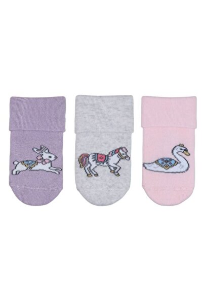 Bross Swan, Rabbit, Towel 3-Piece Baby Girl Socket