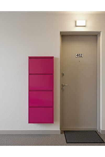 MEYORA 4'lü Metal Ayakkabılık - Pembe - 4010