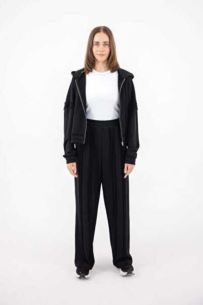 Re-SIS ŞERİT DETAYLI RAHAT KESİM PANTOLON