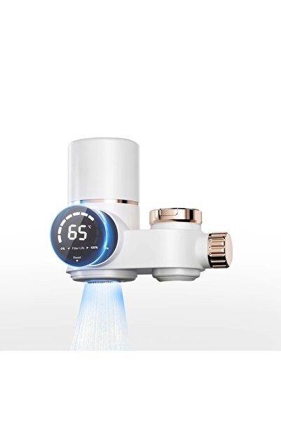 OEM Faucet water filter with digital display, Removes impurities, Purifies water, Universal, White