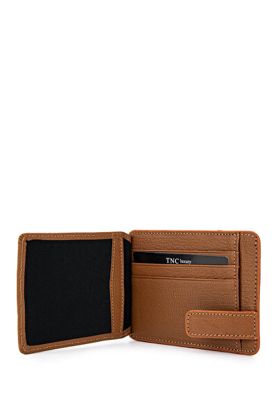 Tamer Tanca Men's Genuine Leather Brown Card Holder