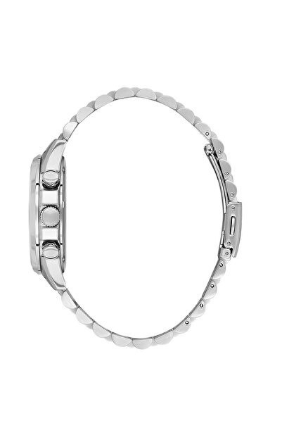 Daniel Klein Men's Silver Multifunction Steel Metal Cord Wristwatch