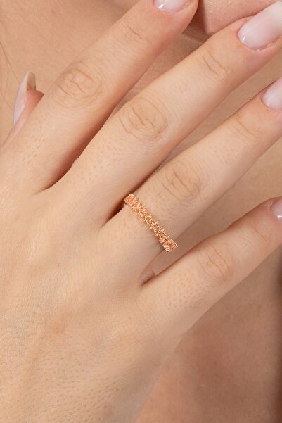 Söğütlü Silver 925 ayar gümüş yüzük rose birleşik yıldız silsilesi ayarlamalı...