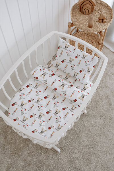 Messido 100% Cotton Poplin Mother's Side Crib Bedding Set 60X100 cm - Cute Winter Tale