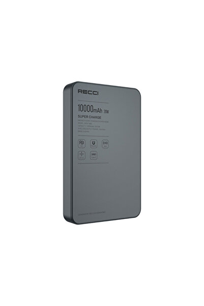 Recci RPB-W36 Ultra İnce PD 20W Hızlı Şarj Özellikli Wireless Powerbank 15W 1...