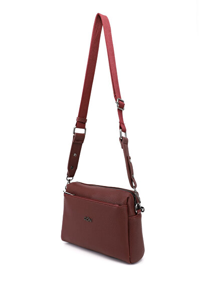 GÖNDERİ(R) Women's Burgundy Long Strap Shoulder Bag