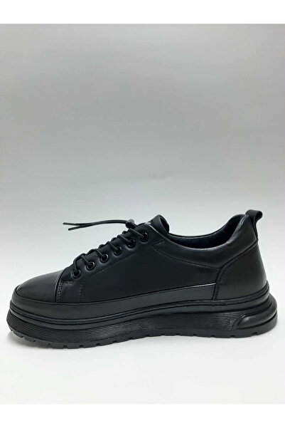 Red Walker Genuine Leather Smart Lace-Up Casual Black Winter Men's Shoes