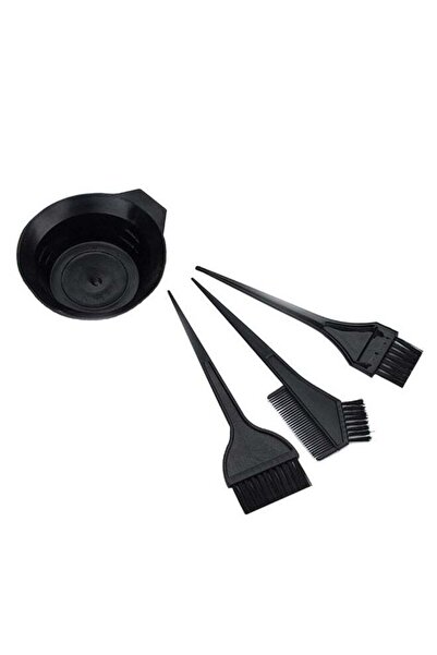 Voberry فرشاة مشط وعاء صبغ الشعر باللون الأسود 15 × 10 × 5 سم