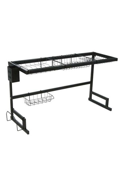 Generic Stainless Steel Over Sink Dish Drying Rack Black 87x10x35cm