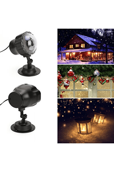 OferteTop Decorative Holiday Projector with Snow Effect and Multicolored Lights