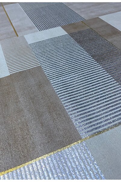 DERYA Thin Leather Fabric Lining Wipeable Silver Glitter Shiny Draped Luxury Modern Pvc Oilcloth Tablecloth