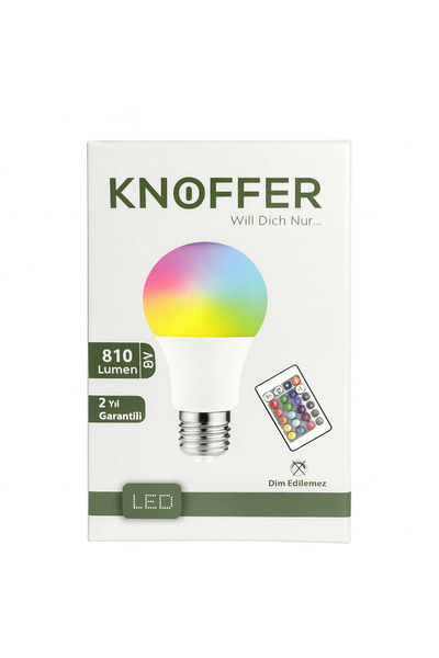 KNOFFER 9W KUMANDALI RGB LED AMPUL