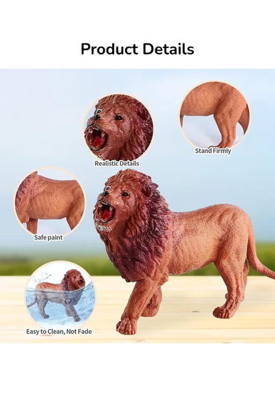 Generic 51 Animal Model Toys, Realistic Jungle Playset with Fence Map Storage Box