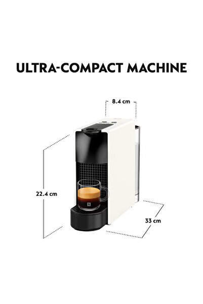 Domuik Mini Coffee Machine By Nespresso, White, 0.6L (UAE Version) 0.6 L 1310 W C30-ME-WH-NE2