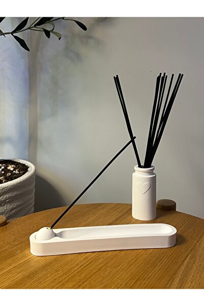 Otantik Dekoratif Relax Tütsülük & Kalpli Vazo Set