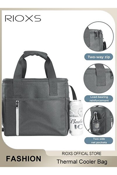 RIOXS Collapsible Cooler Bag Insulated Large Reusable Grocery Bags Cooler Rem...
