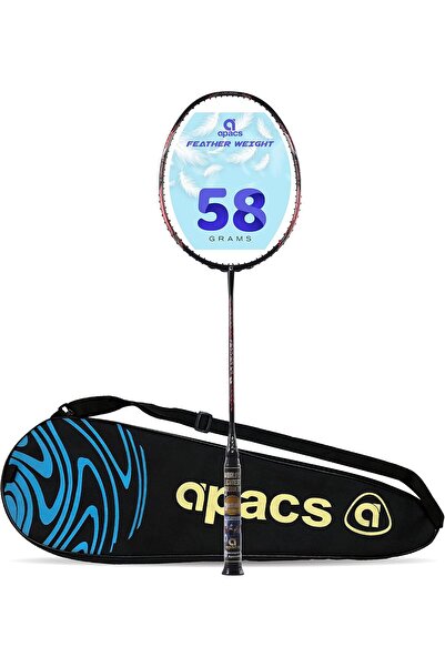 Apacs Feather Weight 55 (58g) 40T Japanese Graphite Unstrung Badminton Racket with Full Cover