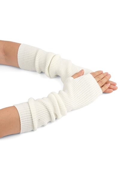 OEM Cashmere Blended Arm Warmer Winter Fingerless Gloves Knit Mitten Gloves Wrist Warmer with Thumb Hole