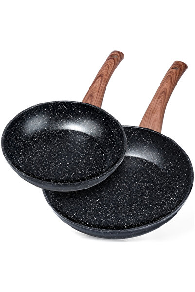 Other Zestaw patelni granitowy BLACK&WOOD 20 / 26 cm 2 szt.