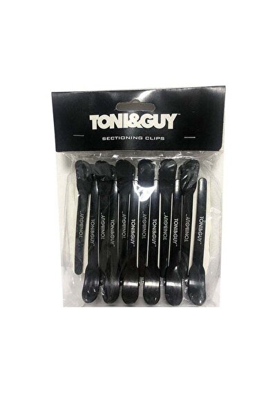 Toni&Guy 12 Piece Soft-Touch Sectioning Clips Black 35 grams