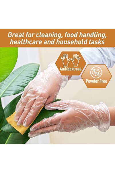 OEM General Purpose Powder-Free Vinyl Gloves，Medium，Box/100