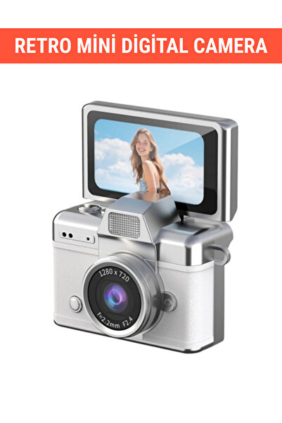 WUNİT Mini Dijital Kamera Retro Ekranlı 1080 P HD 1,47 Inç Döndürülebilir Ekr...