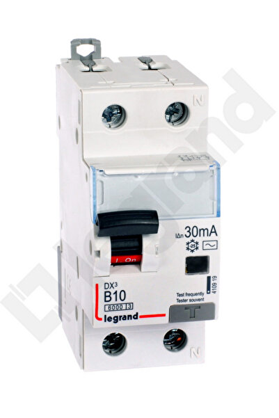 Legrand Differential circuit breaker 2P 10A B 0.03A type AC P312 DX3 410919
