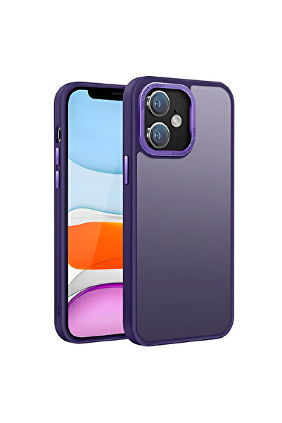 Coverzone Frosted Translucent Metal Protection Frame Case with Camera Protection and Corner Protection Compatible with Redmi 12C