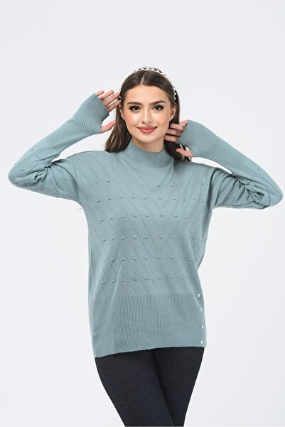 H&E LUXURY DESIGN Pulover cu model în relief pentru femei