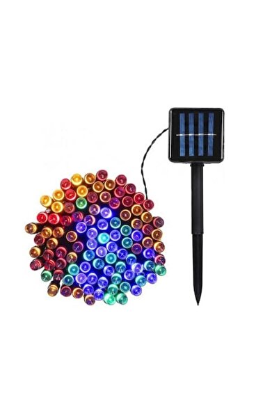 Tartek Șir de luminițe solare de Crăciun, 10 m, multicolor,