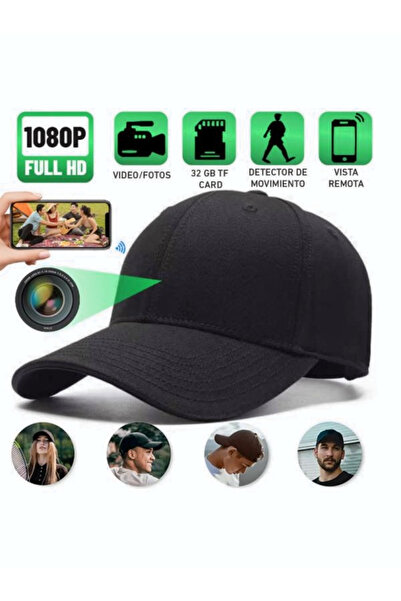 Electronic SPY WiFi hat Compact Mini wireless camera, 1080P HD, night vision, security surveillance