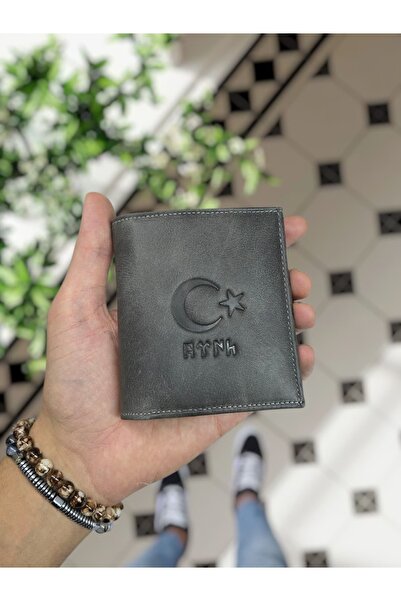 Visso leather 0-111 Hakiki Doğal Gerçek Deriden Kişiye Özel Cüzdan Erkek Kadı...