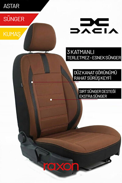 Raxon غطاء مقعد سيارة داسيا نبتون سيريز 2+1 متوافق مع التاي تي يو - تصميم فاخ...